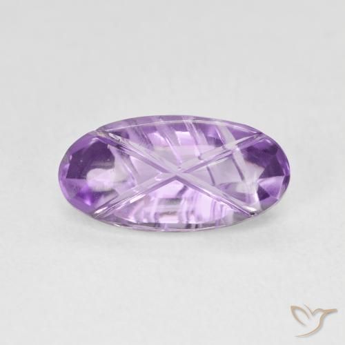 2.03ct طبيعي وردى بنفسجى متوسط جمشت, بيضوي, شفاف