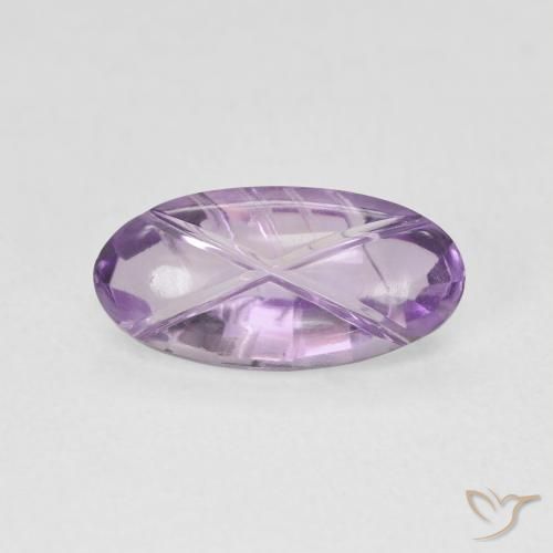 1.86ct طبيعي بنفسجى وردى متوسط جمشت, بيضوي, شفاف