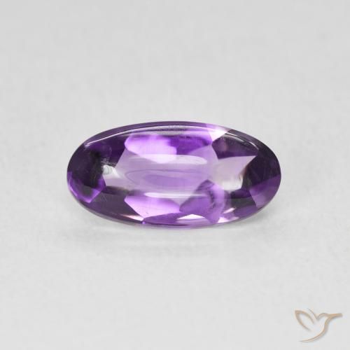 1.27ct طبيعي بنفسجى متوسط جمشت, بيضوي, شفاف