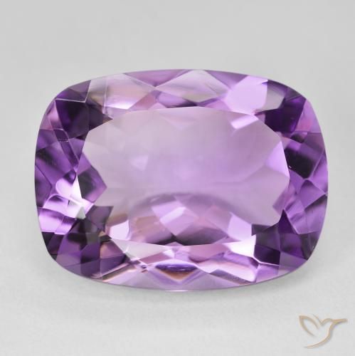 16.52ct طبيعي بنفسجى متوسط-فاتح جمشت, وسادة, VVS