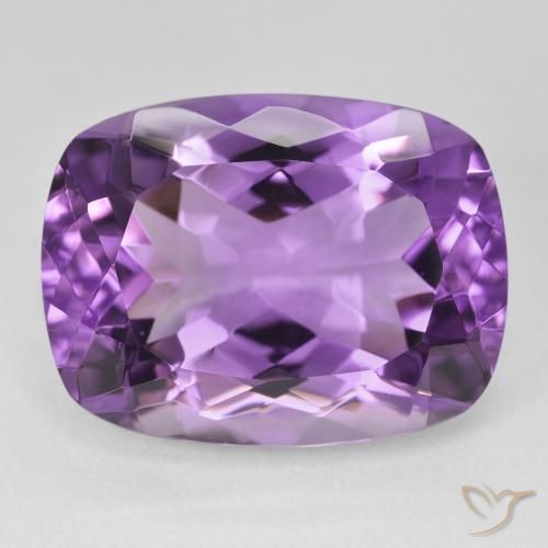 19.53ct طبيعي بنفسجى متوسط-فاتح جمشت, وسادة, VVS
