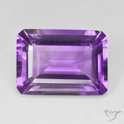 14.38ct طبيعي بنفسجى حيوى جمشت, قص الزمرد, VVS-VS