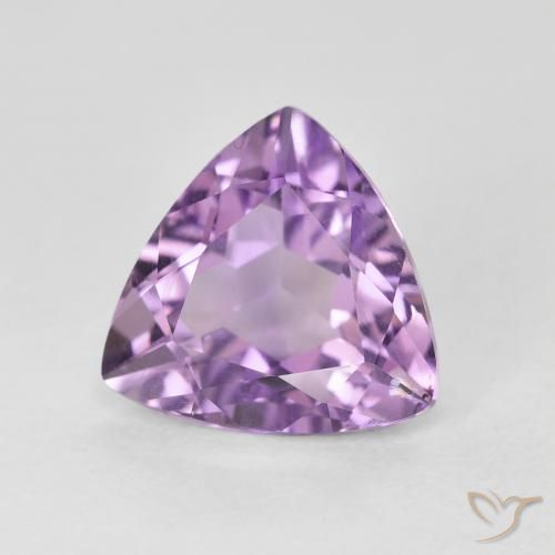 جمشت Medium Light Purplish-Violet طبيعي، مثلثى، 2.91 قيراط، VVS-VS