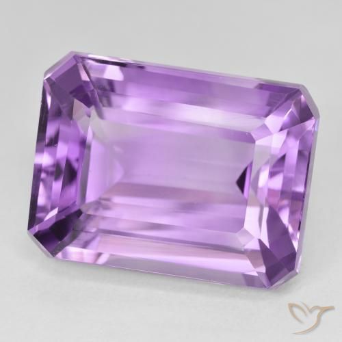 جمشت Medium Light Purplish-Violet طبيعي، قص الزمرد، 25.05 قيراط، VVS