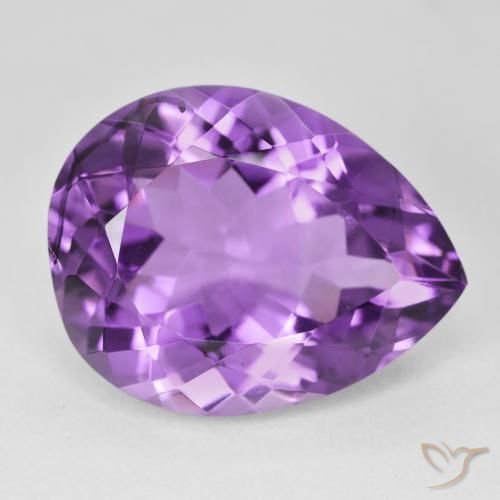 16.83ct طبيعي Medium Dark-Violet جمشت, شكل الكمثرى, VVS