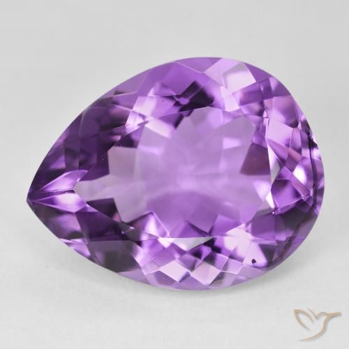 جمشت Medium Dark-Violet طبيعي، شكل الكمثرى، 16.83 قيراط، VVS