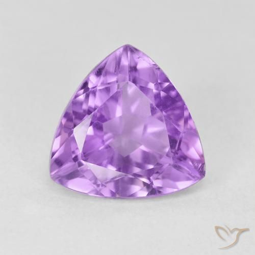 2.96ct طبيعي بنفسجى وردى لامع جمشت, مثلثى, قليلا جدا