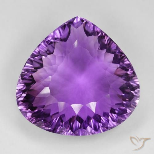 105.35ct طبيعي بنفسجى أرجوانى متوسط جمشت, شكل الكمثرى, VVS