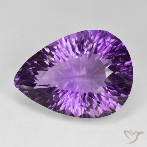 57.88ct طبيعي بنفسجى كثيف جمشت, شكل الكمثرى, VVS
