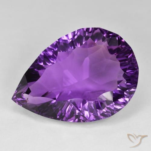 59.23ct طبيعي بنفسجى وردى جمشت, شكل الكمثرى, VVS