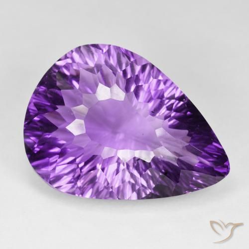 66.10ct طبيعي بنفسجى متوسط جمشت, شكل الكمثرى, VVS-VS