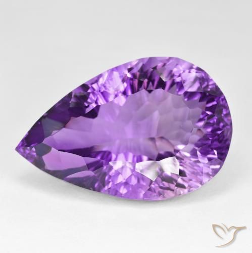 62.94ct طبيعي بنفسجى كثيف جمشت, شكل الكمثرى, VVS