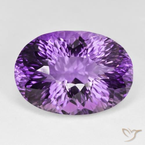 65.58ct طبيعي بنفسجى متوسط جمشت, بيضوي, VVS