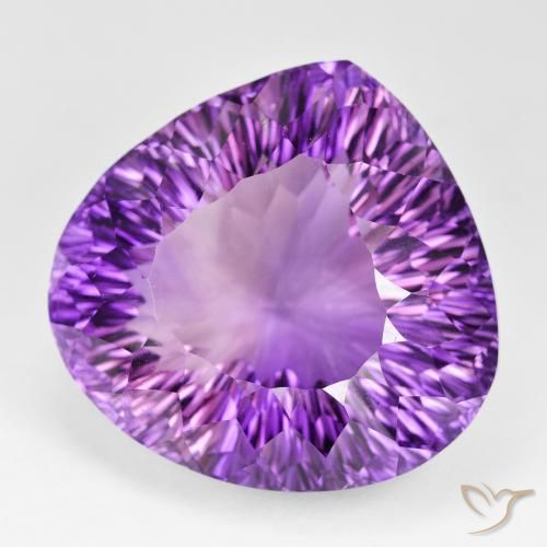 جمشت Medium Dark-Violet طبيعي، شكل الكمثرى، 139.93 قيراط، VVS