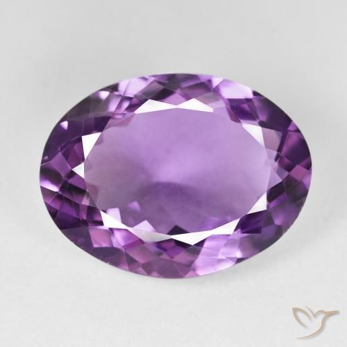 14.13ct طبيعي بنفسجي وردي جمشت, بيضوي, قليلا جدا