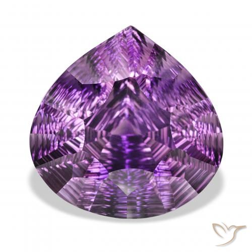 39.02ct طبيعي بنفسجى متوسط جمشت, شكل الكمثرى, VVS