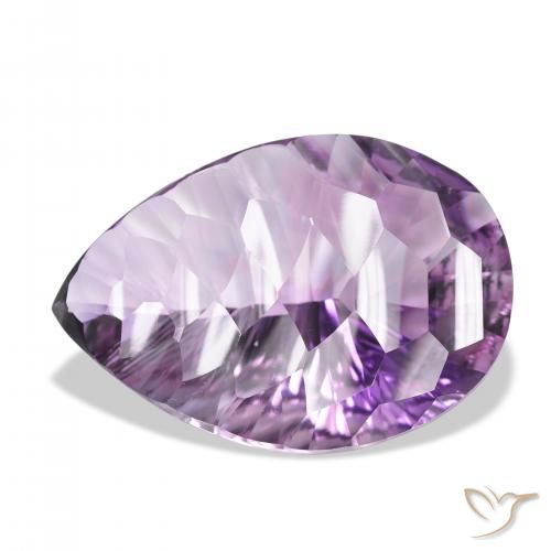 46.00ct طبيعي بنفسجى متوسط-فاتح جمشت, شكل الكمثرى, VVS