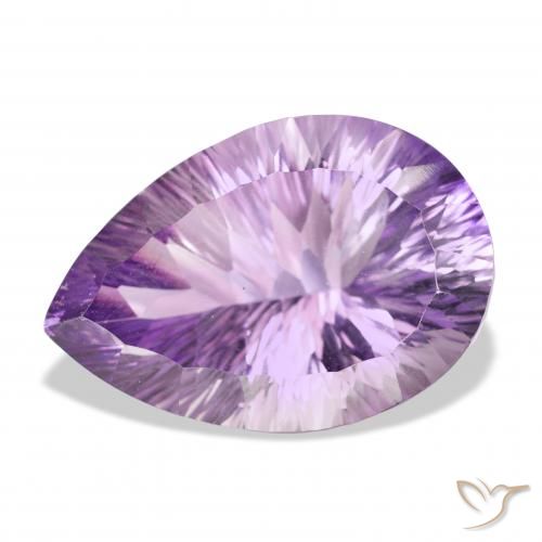 46.32ct طبيعي بنفسجى متوسط-فاتح جمشت, شكل الكمثرى, VVS