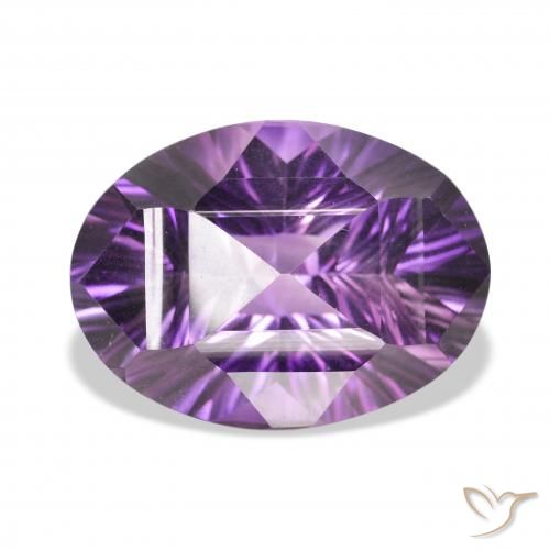34.82ct طبيعي وردى-بنفسجى متوسط جمشت, بيضوي, VVS