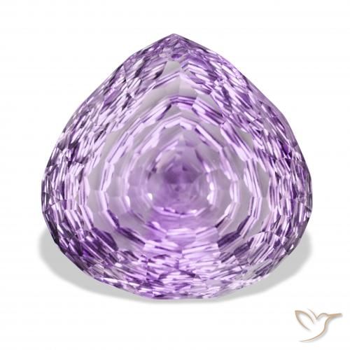 70.80ct طبيعي بنفسجى أرجوانى غامق جمشت, شكل الكمثرى, VVS