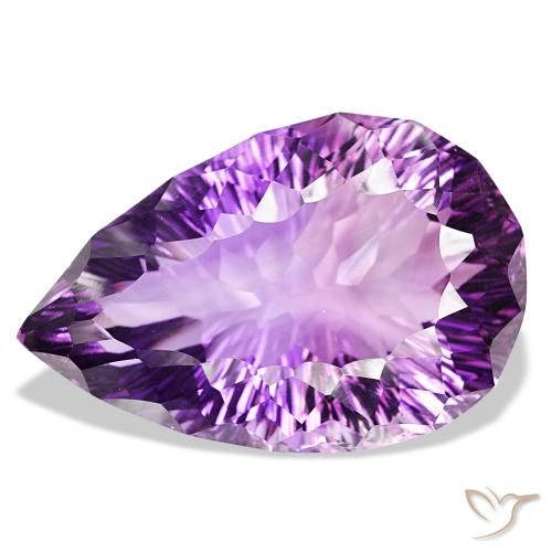 127.01ct بنفسجى متوسط-فاتح جمشت, شكل الكمثرى, IF