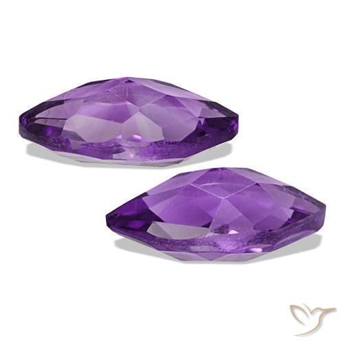 أحجار جمشت Medium Light Purplish-Violet طبيعية، ماركيز، VVS-VS، وزنها 1.29 قيراط