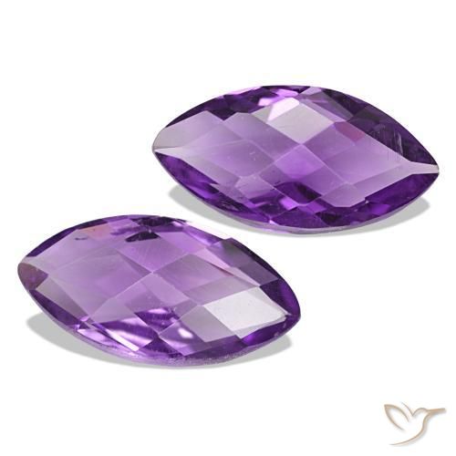 أحجار جمشت Medium Dark-Violet طبيعية، ماركيز، VVS-VS، وزنها 1.06 قيراط