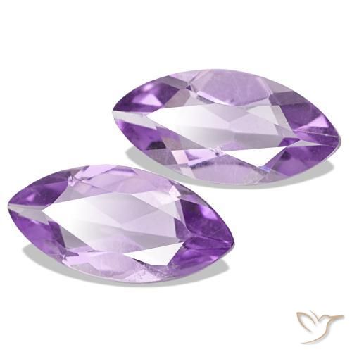 أحجار جمشت Medium Light Purplish-Violet طبيعية، ماركيز، قليلا جدا، وزنها 1.75 قيراط