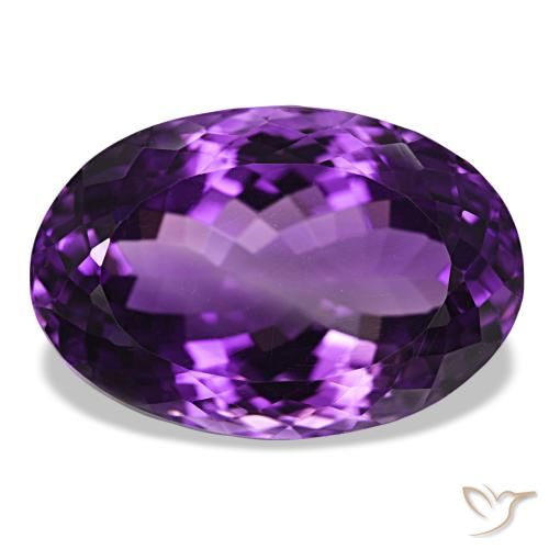 31.06ct Medium Dark-Violet جمشت أحجار كريمة, بيضوي, VVS-VS
