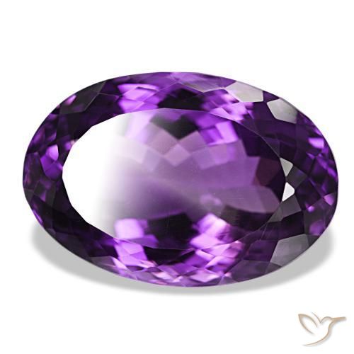 جمشت Medium Dark-Violet طبيعي، قصة بيضاوى، 31.06 قيراط، VVS-VS