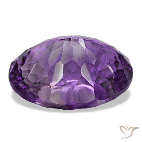 جمشت Medium Dark Purplish-Violet طبيعي، قصة بيضاوى، 38.84 قيراط، VVS