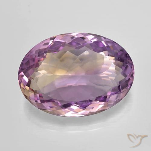 13.95ct طبيعي ثنائية اللون أميترين, بيضوي, VVS