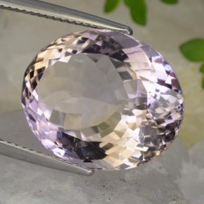 أميترين ثنائية اللون طبيعي، قصة بيضاوى، 16.69 قيراط، VVS-VS