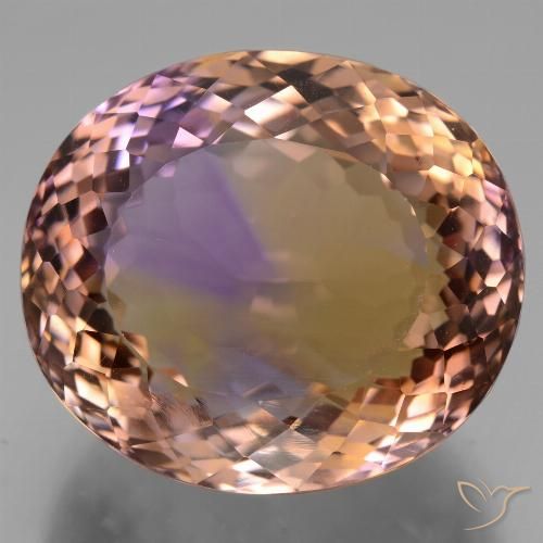 31.82ct طبيعي ثنائية اللون أميترين, بيضوي, VVS