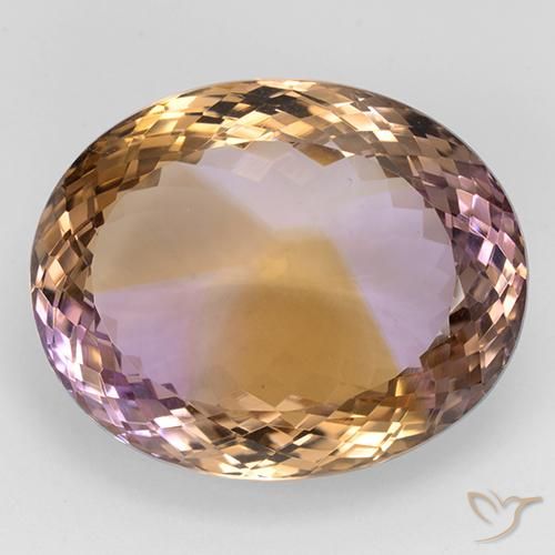 45.17ct طبيعي ثنائية اللون أميترين, بيضوي, IF