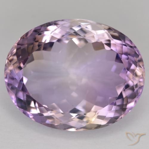 18.74ct طبيعي ثنائية اللون أميترين, بيضوي, قليلا جدا