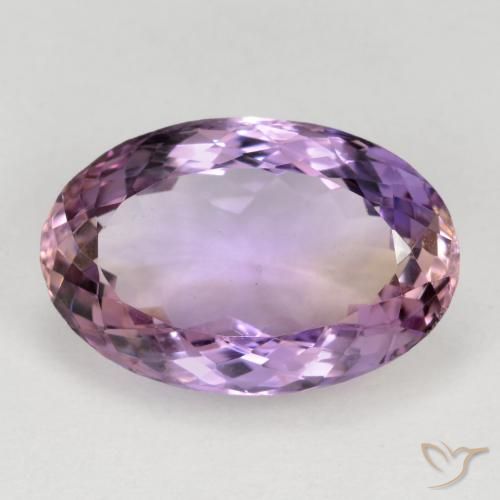 12.84ct طبيعي ثنائية اللون أميترين, بيضوي, VVS-VS
