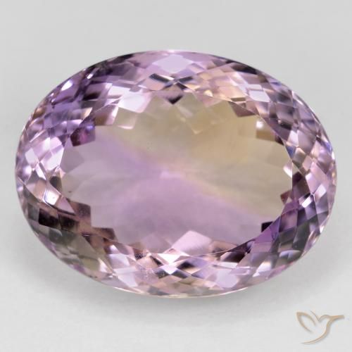 28.90ct طبيعي ثنائية اللون أميترين, بيضوي, VVS-VS