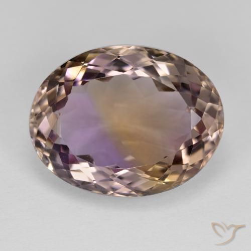 10.39ct طبيعي ثنائية اللون أميترين, بيضوي, VVS