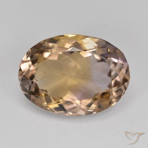 8.44ct طبيعي ثنائية اللون أميترين, بيضوي, VVS