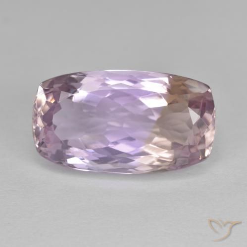 8.16ct طبيعي ثنائية اللون أميترين, وسادة, قليلا جدا