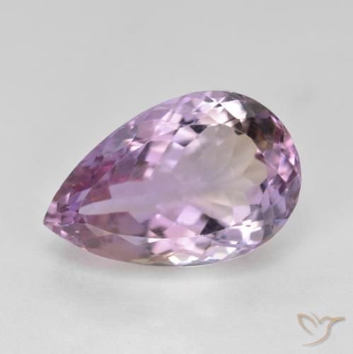 8.50ct طبيعي ثنائية اللون أميترين, شكل الكمثرى, قليلا جدا