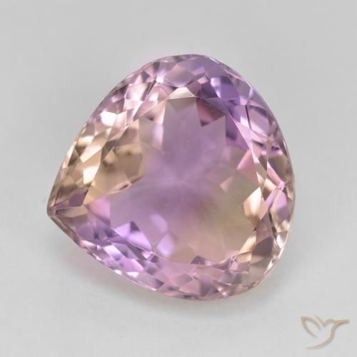 10.23ct طبيعي ثنائية اللون أميترين, شكل الكمثرى, VVS-VS