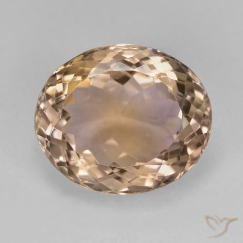 12.04ct طبيعي ثنائية اللون أميترين, بيضوي, VVS