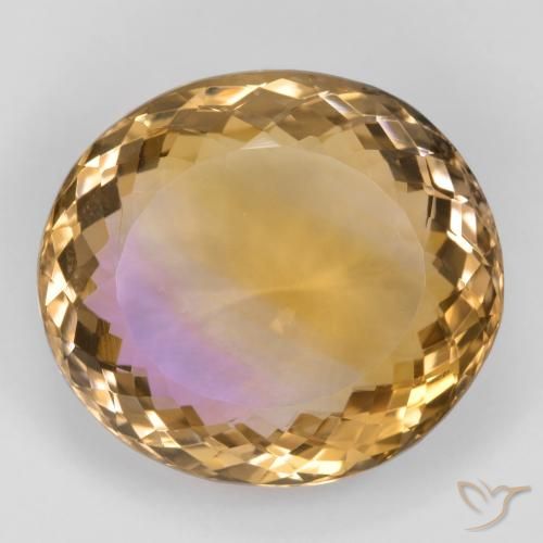 29.00ct طبيعي ثنائية اللون أميترين, بيضوي, VVS