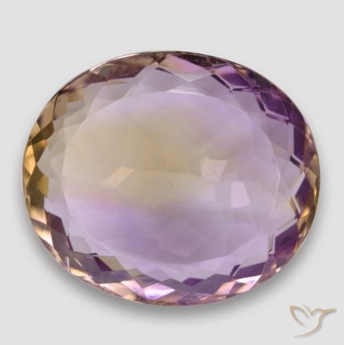 29.46ct طبيعي ثنائية اللون أميترين, بيضوي, VVS-VS