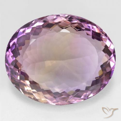 30.54ct طبيعي ثنائية اللون أميترين, بيضوي, VVS