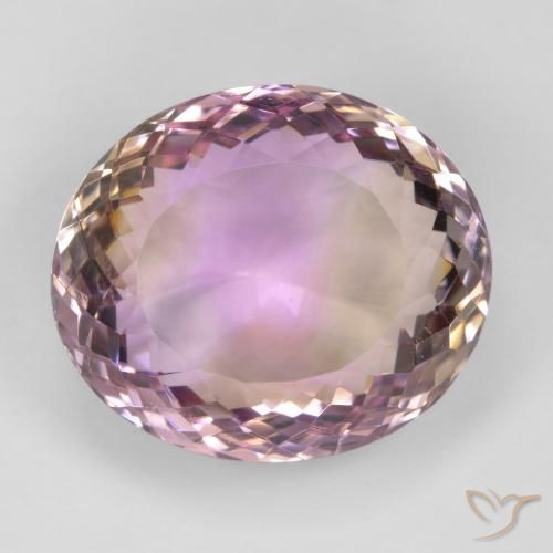 23.28ct طبيعي ثنائية اللون أميترين, بيضوي, VVS-VS