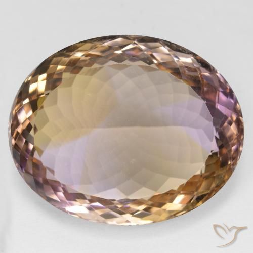 44.80ct طبيعي ثنائية اللون أميترين, بيضوي, VVS