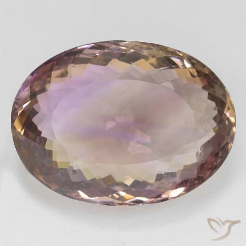 38.41ct طبيعي ثنائية اللون أميترين, بيضوي, VVS